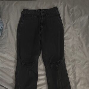 High rise black mom Jean